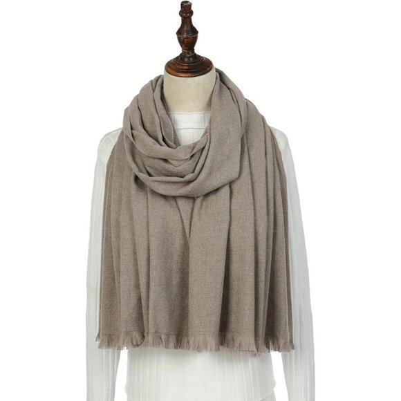 Swat Pany Scarf For Women Winter Pashmina Shawls  For Women Wedding Shawls-Khaki - Picture 3 of 7